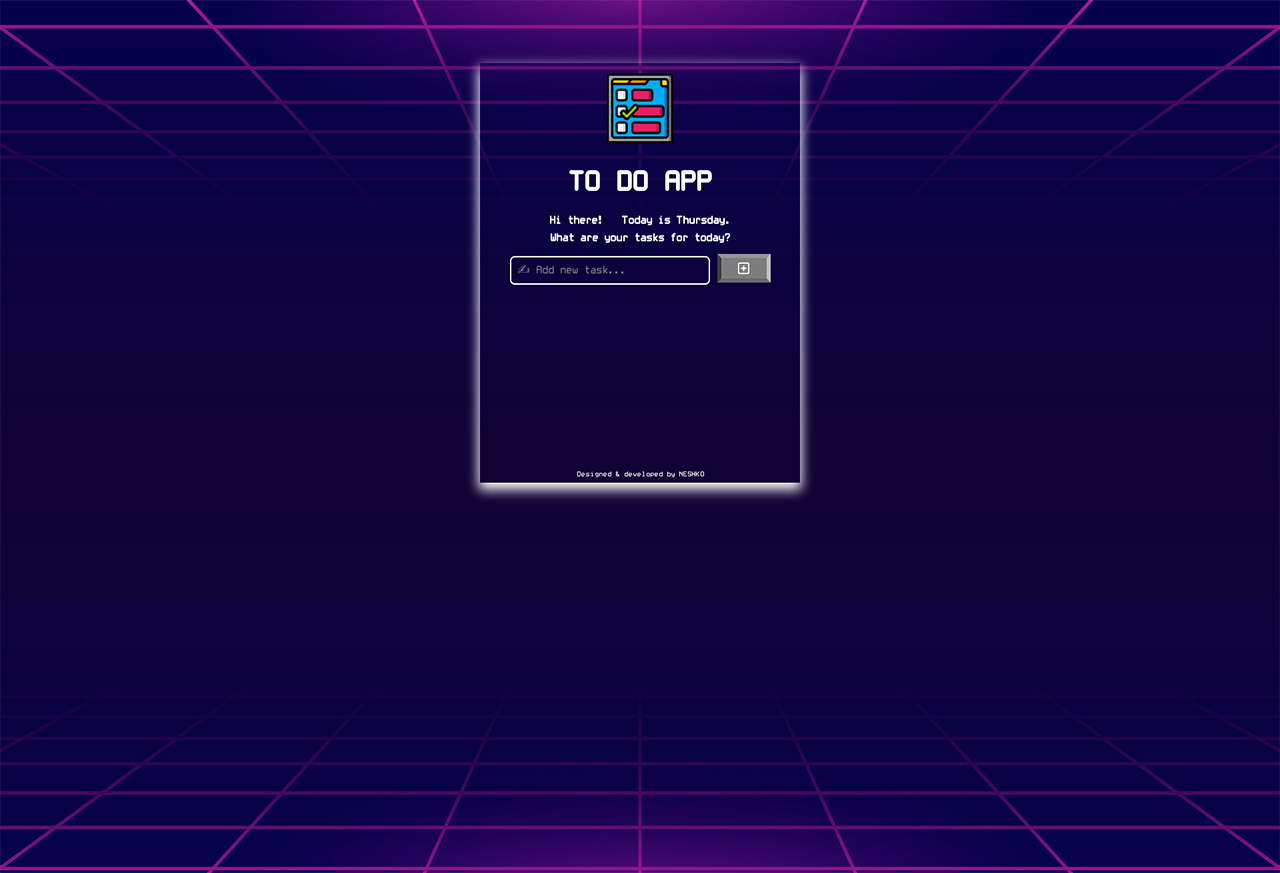 React To Do App Project
